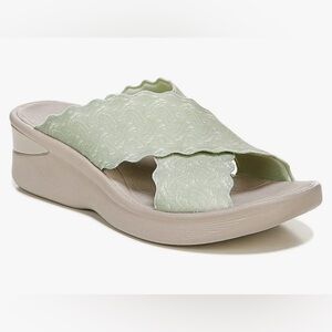 Bzees Blue Sandals Open-Toe Cross-Strap